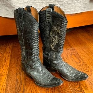 Snakeskin cowgirl boots